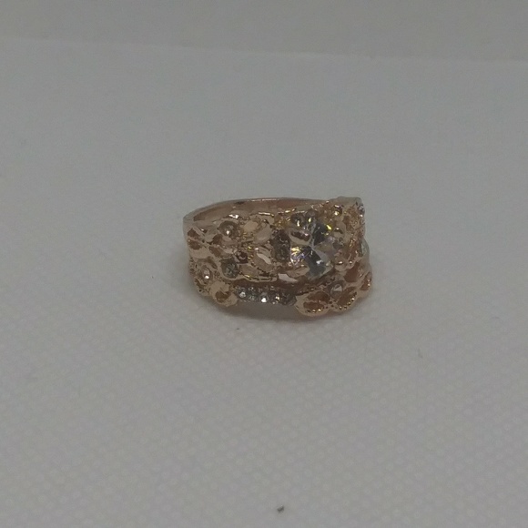 Rose gold-plated ring size 7 size 10 - Picture 2 of 4